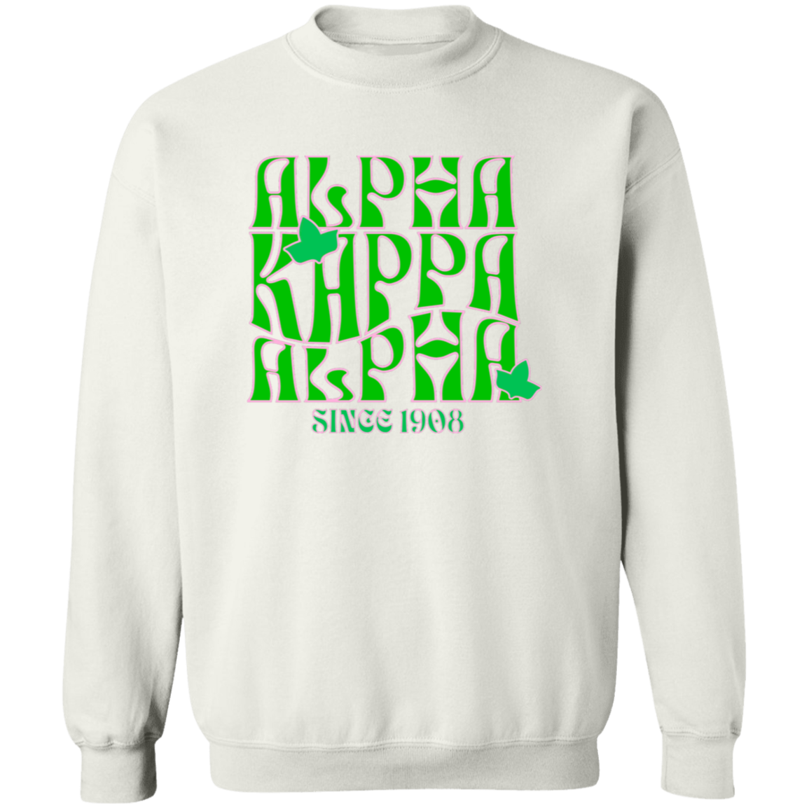 Alpha Kappa Alpha Crewneck Pullover Sweatshirt - My Greek Letters