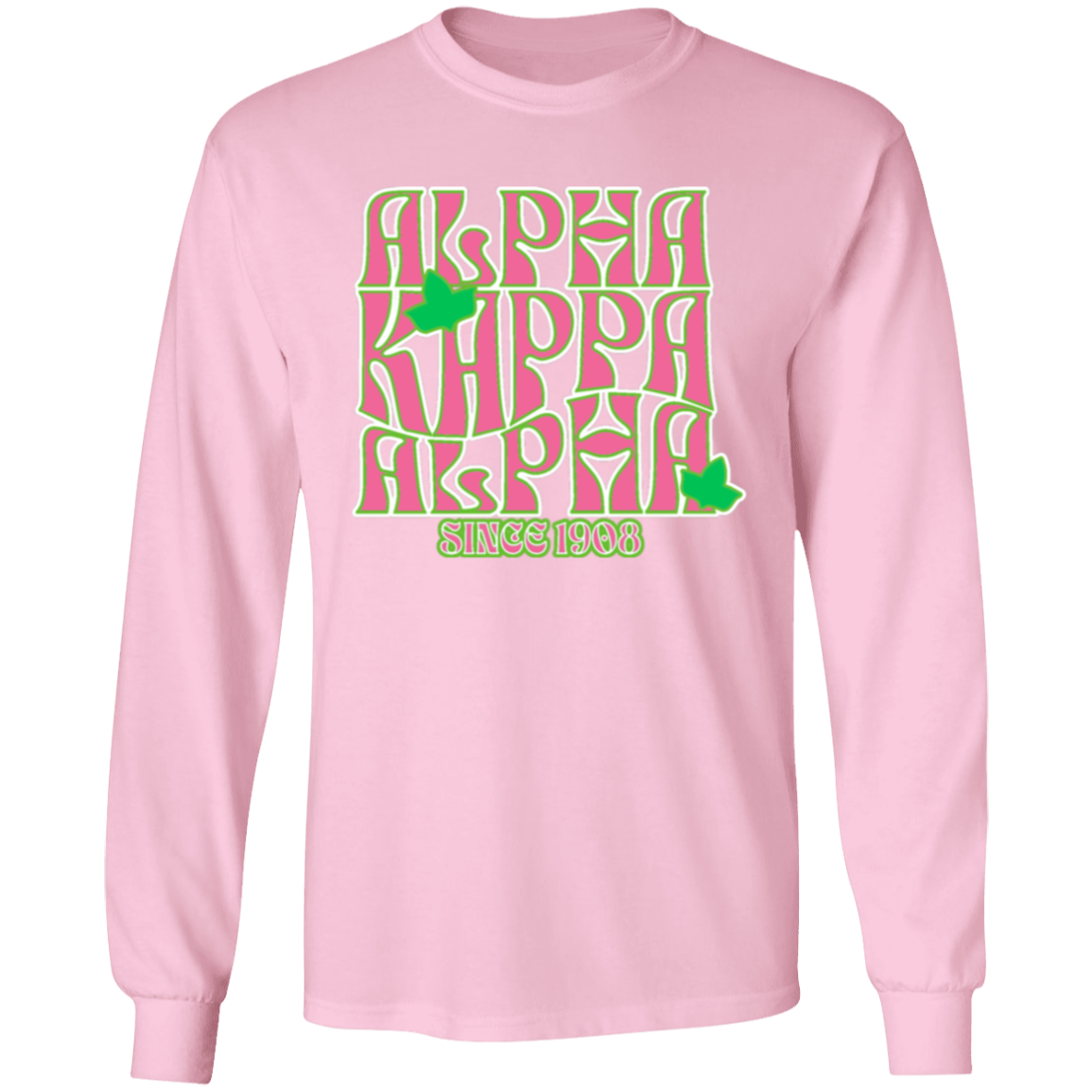 Alpha Kappa Alpha Screen Printed Long Sleeve