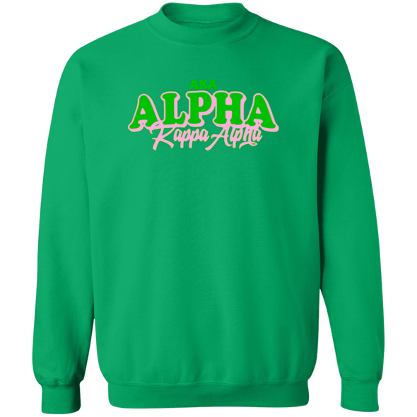 Alpha Kappa Alpha Crewneck Pullover Sweatshirt - My Greek Letters