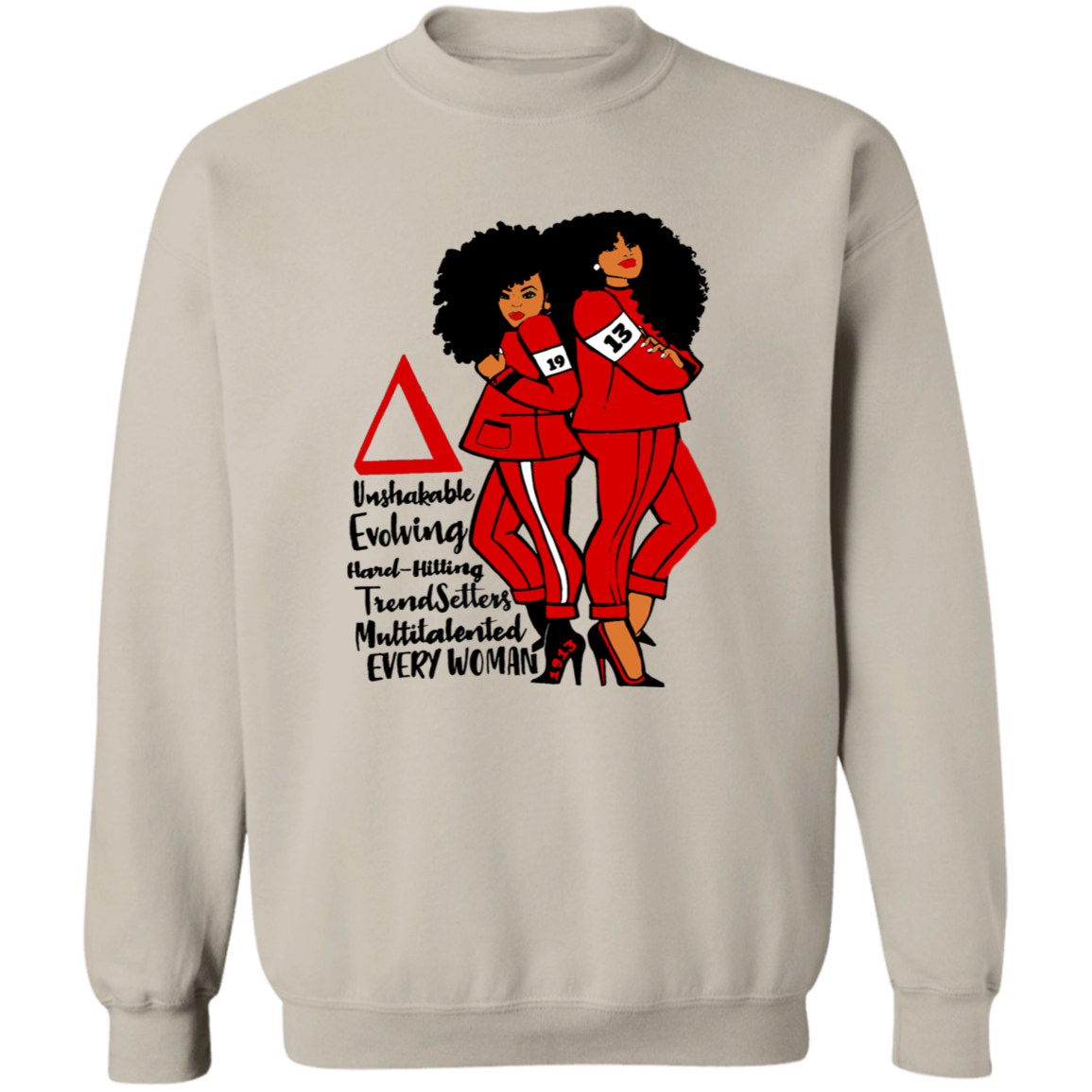 Delta Sigma Theta Sweatshirt Paraphernalia Screen Printed Unisex