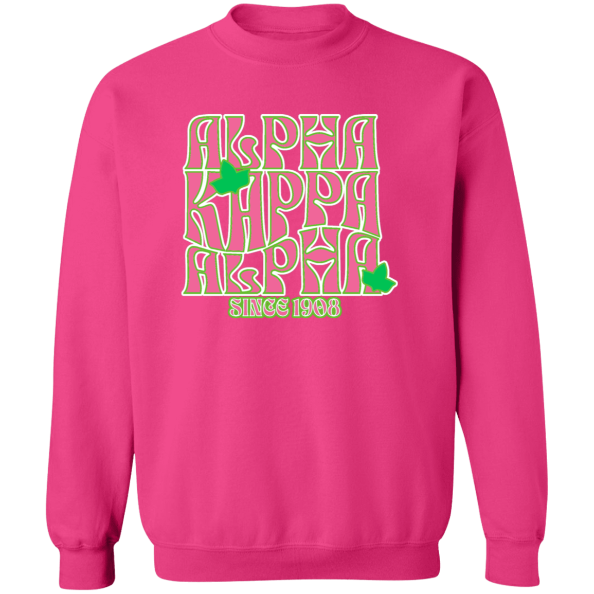 Alpha Kappa Alpha Screen Printed Crewneck Sweatshirt