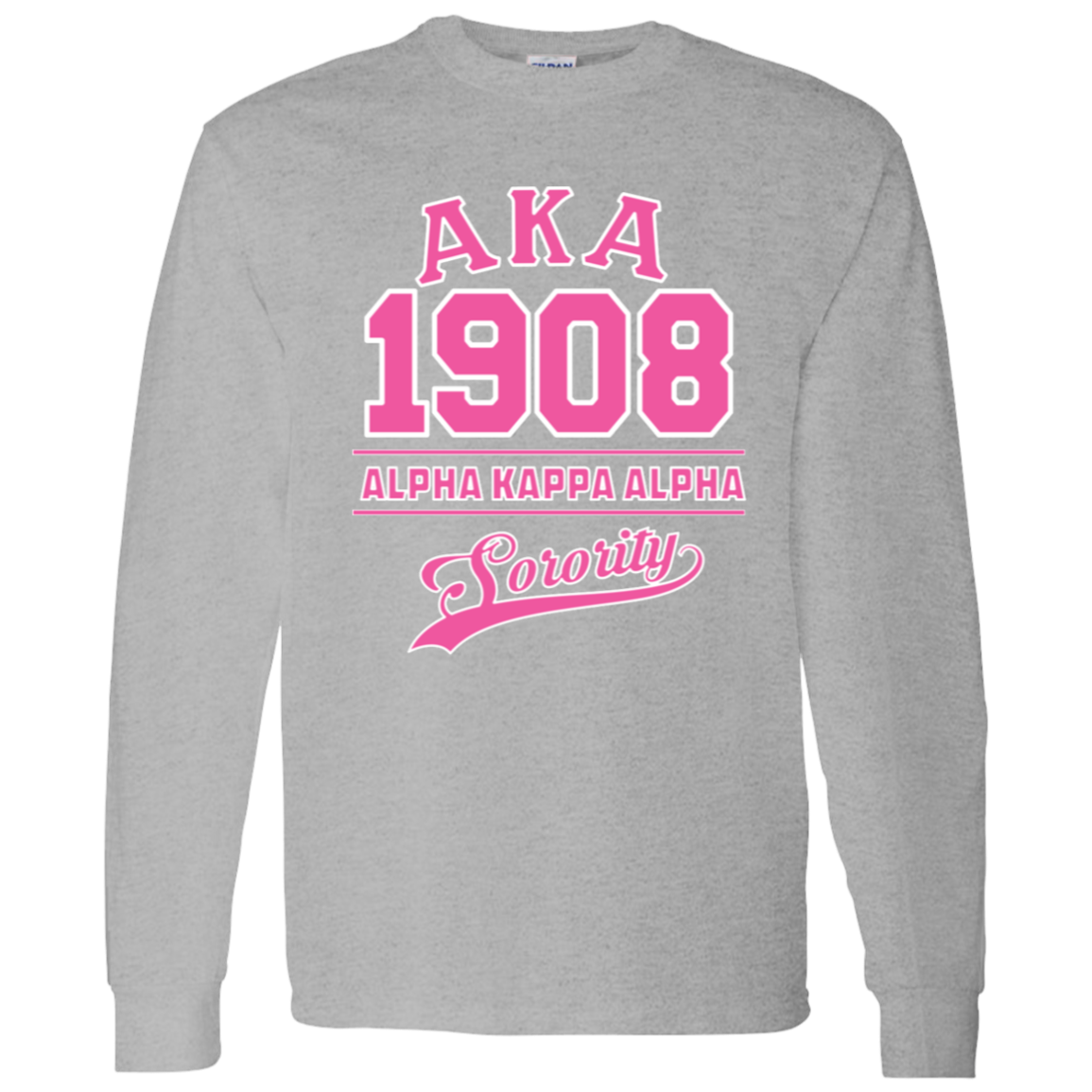 Alpha Kappa Alpha Screen Printed Long Sleeve