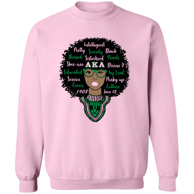 Alpha Kappa Alpha Screen Printed Crewneck Sweatshirt