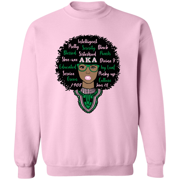 Alpha Kappa Alpha Screen Printed Crewneck Sweatshirt