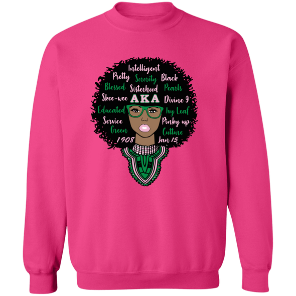 Alpha Kappa Alpha Screen Printed Crewneck Sweatshirt