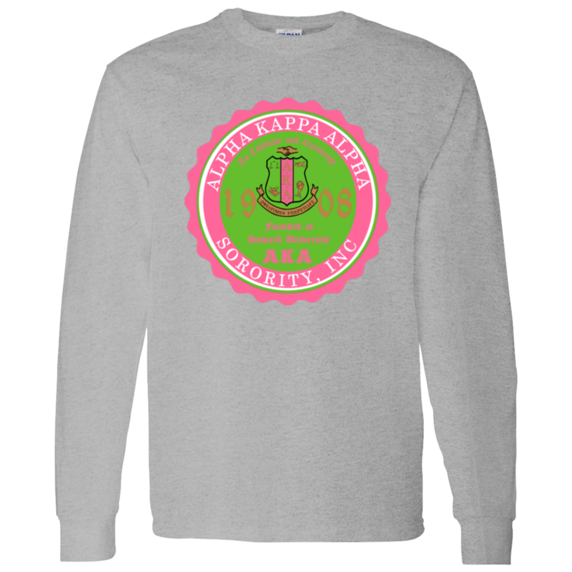 Alpha Kappa Alpha Screen Printed Long Sleeve