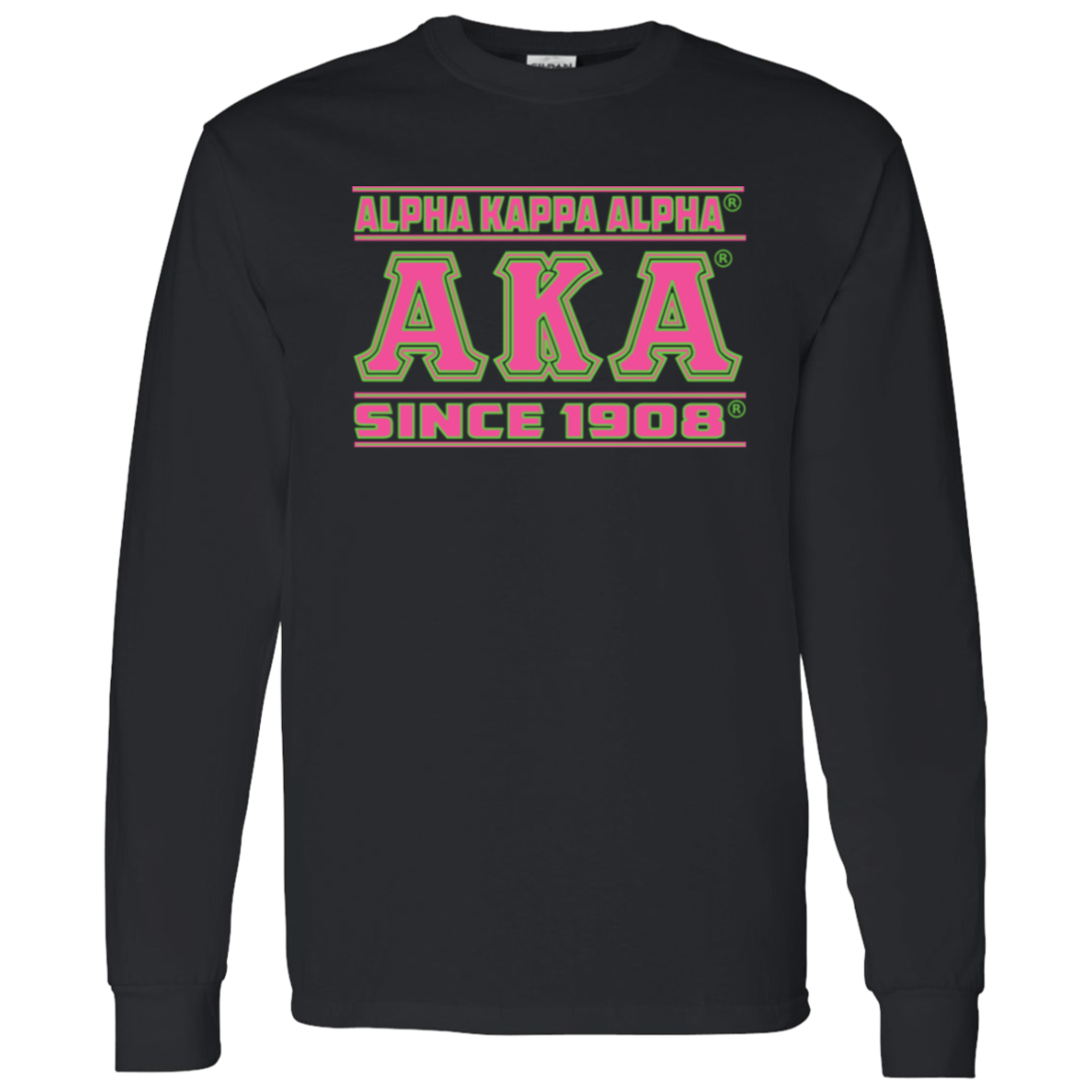 Alpha Kappa Alpha Screen Printed Long Sleeve