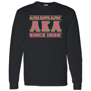 Alpha Kappa Alpha Screen Printed Long Sleeve