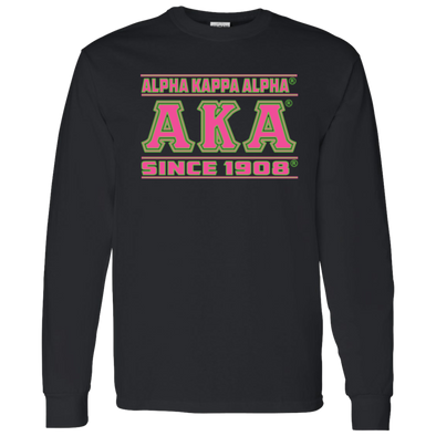 Alpha Kappa Alpha Screen Printed Long Sleeve