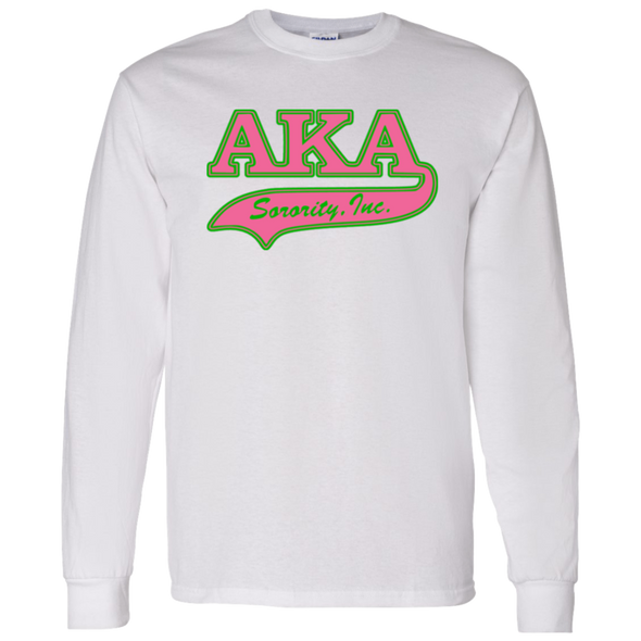 Alpha Kappa Alpha Screen Printed Long Sleeve