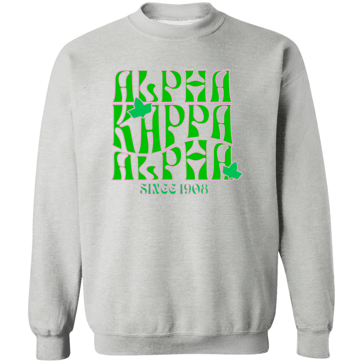 Alpha Kappa Alpha Crewneck Pullover Sweatshirt - My Greek Letters