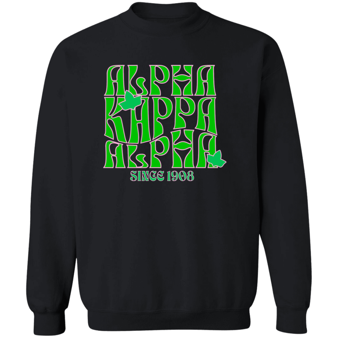 Alpha Kappa Alpha Crewneck Pullover Sweatshirt - My Greek Letters