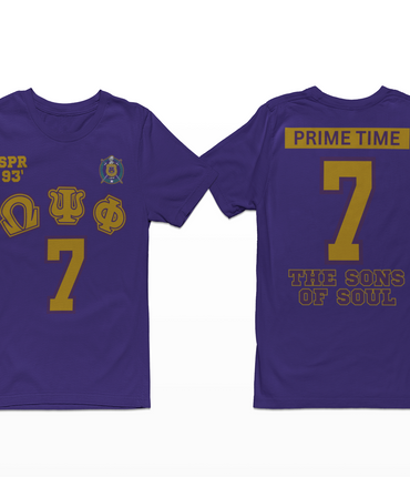OMEGA PSI PHI CUSTOM GREEK LINE T SHIRT