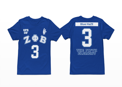 ZETA PHI BETA CUSTOM GREEK LINE T SHIRT