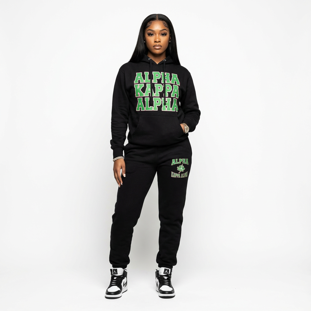 Alpha Kappa Alpha Black Diamond Sweatsuit Set -  $72.99