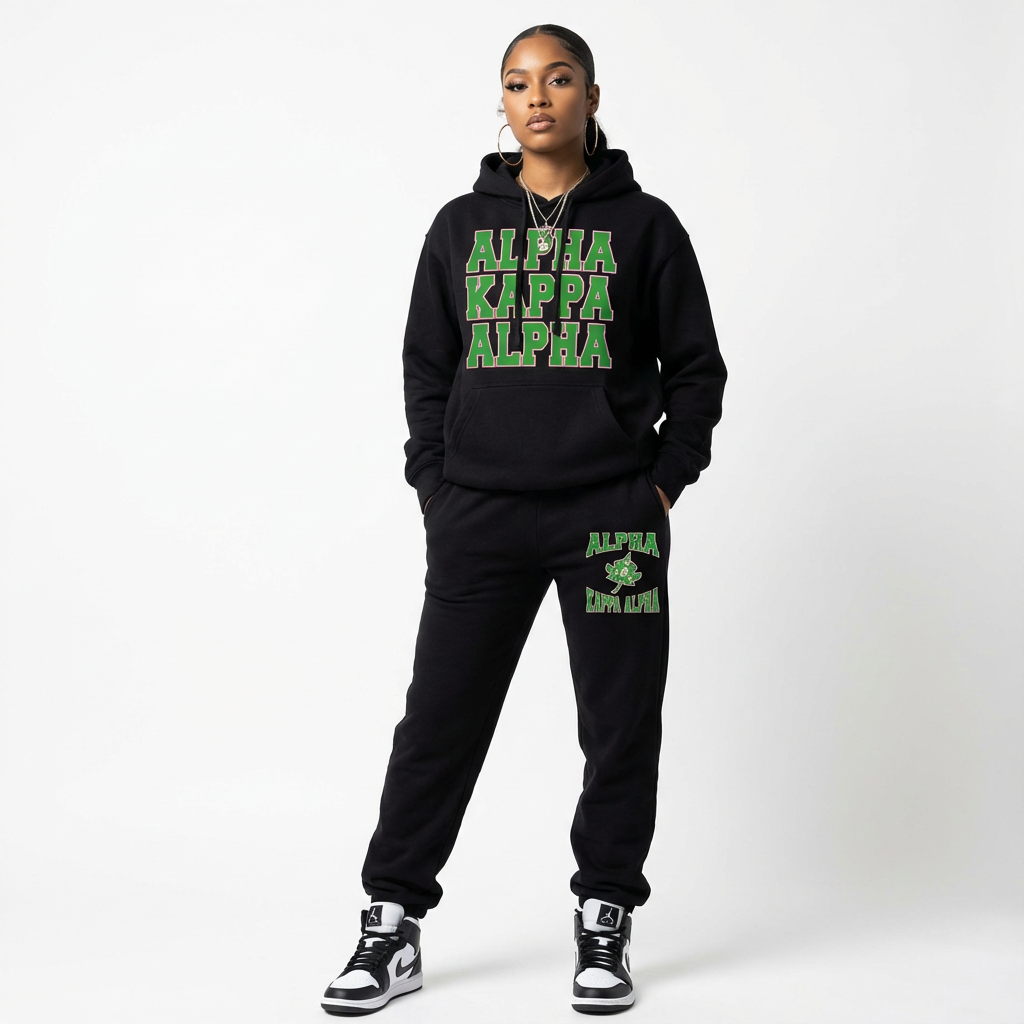 Alpha Kappa Alpha Black Diamond Sweatsuit Set -  $72.99