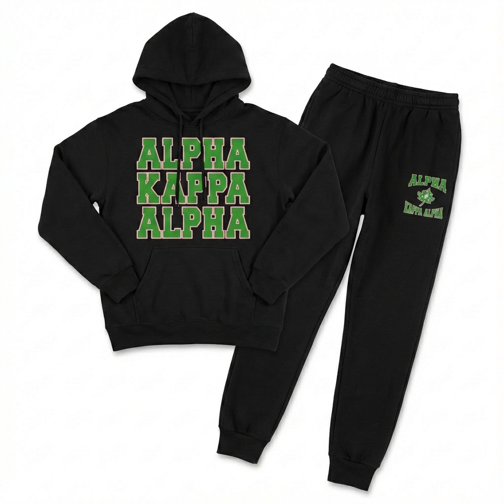 Alpha Kappa Alpha Black Diamond Sweatsuit Set -  $72.99