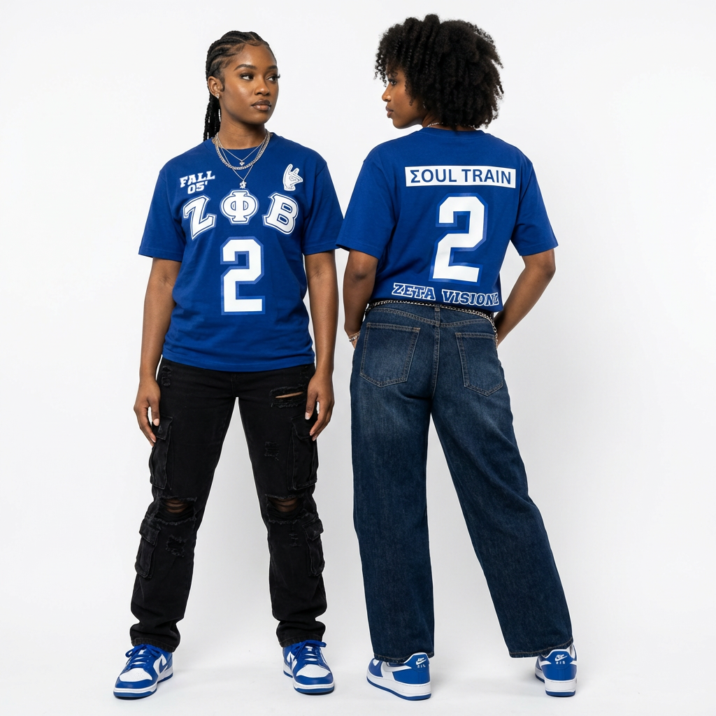 ZETA PHI BETA CUSTOM GREEK LINE T SHIRT