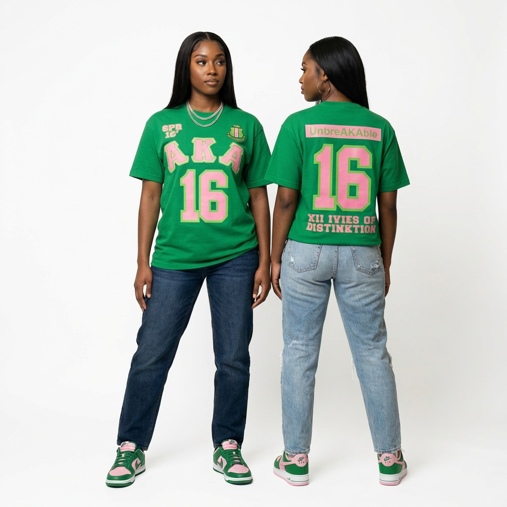 ALPHA KAPPA ALPHA CUSTOM GREEK LINE T SHIRT