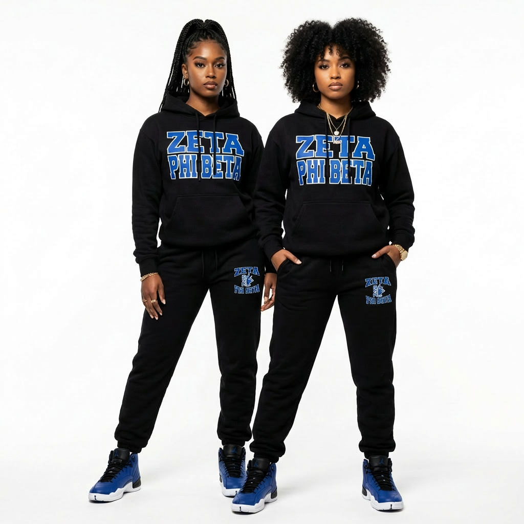 Zeta Phi Beta Black Diamond Sweatsuit Set -  $72.99