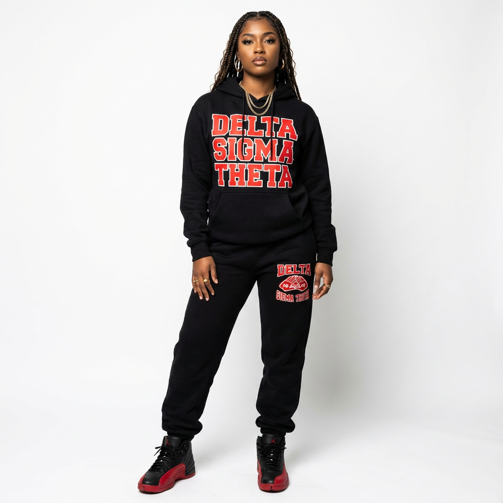 Delta Sigma Theta Black Diamond Sweatsuit Set -  $72.99