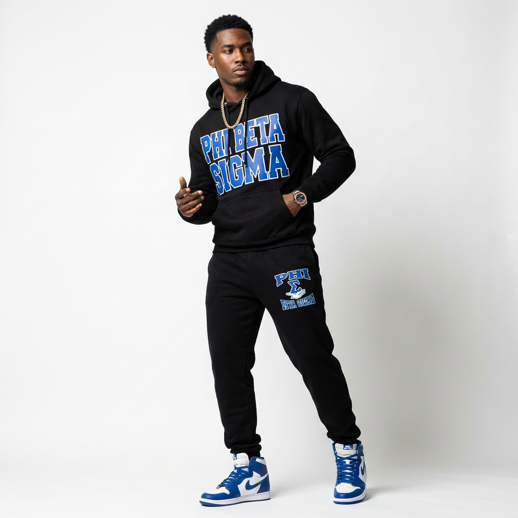 Phi Beta Sigma Black Diamond Sweatsuit Set -  $72.99