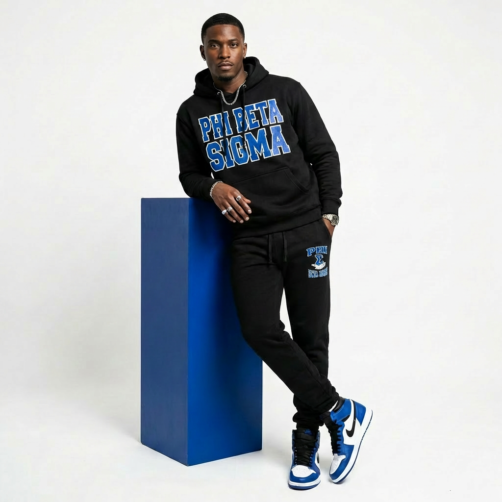 Phi Beta Sigma Black Diamond Sweatsuit Set -  $72.99
