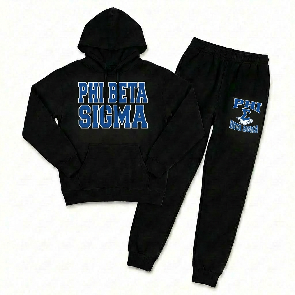 Phi Beta Sigma Black Diamond Sweatsuit Set -  $72.99