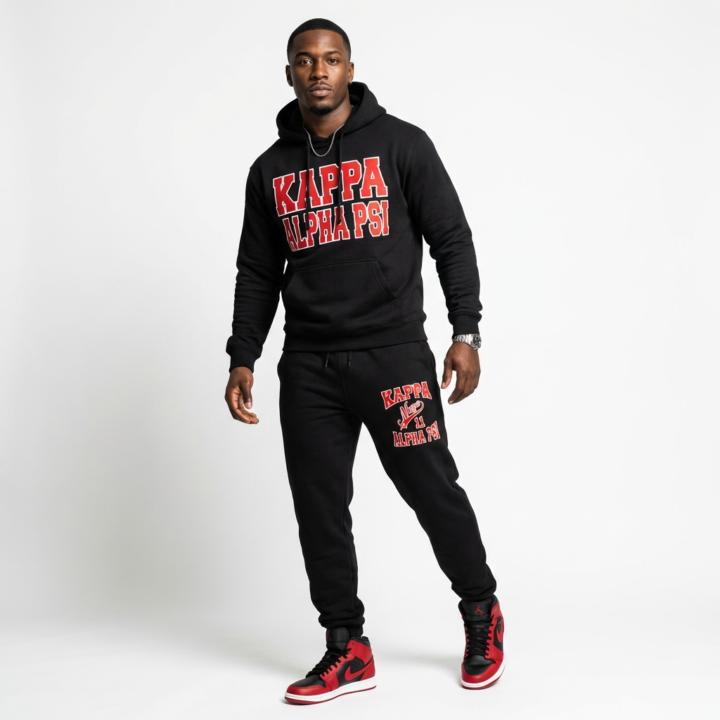Kappa Alpha Psi Black Diamond Sweatsuit Set
