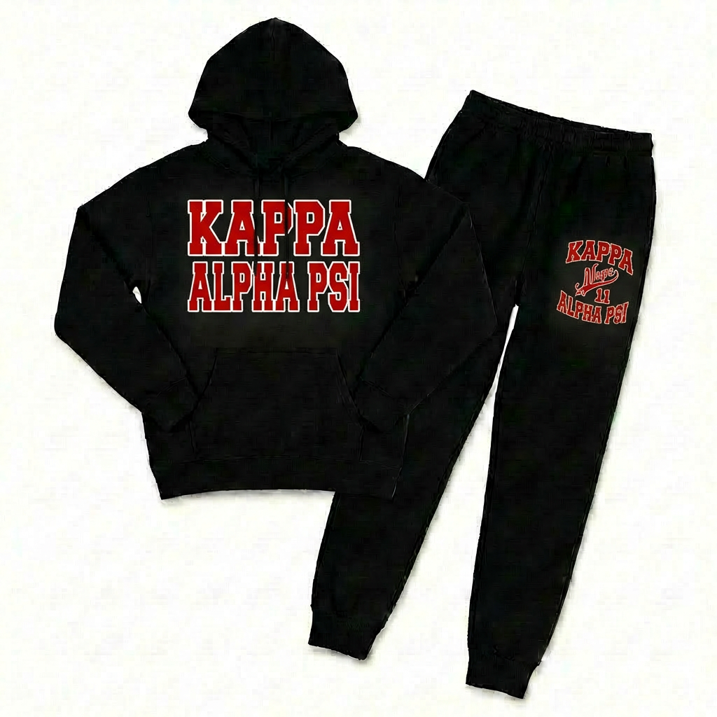 Kappa Alpha Psi Black Diamond Sweatsuit Set