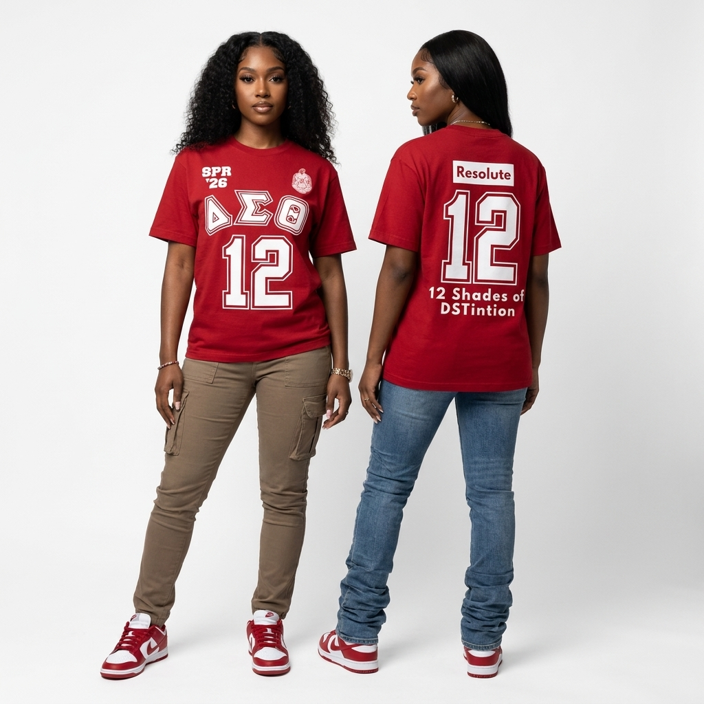 DELTA SIGMA THETA CUSTOM GREEK LINE T SHIRT
