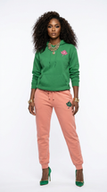 AKA Premium Embroidered Zeta Two Tone Hoodie & Sweatpants Set