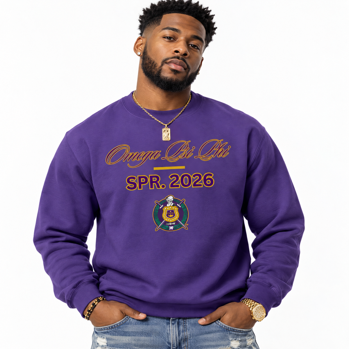 Omega Psi Phi Customize Crossing Sweatshirt