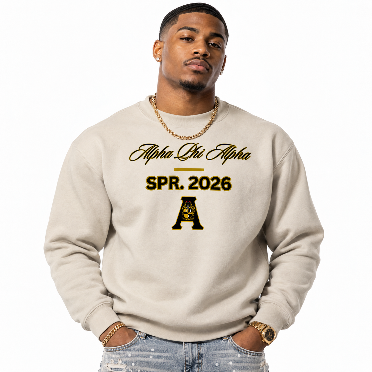 Alpha Phi Alpha Customize Crossing Sweatshirt