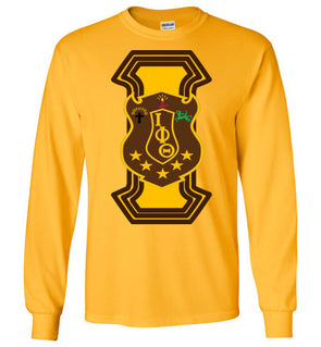 Phi Kappa Theta Fraternity Crest - Shield Twill Letter Longsleeve Tee Phi Kappa Theta Fraternity Crest - Shield Twill Letter Longsleeve Tee